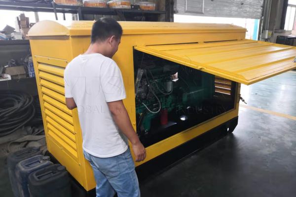 Дизельный-генератор-заказчика-проходит-заводские-испытания.