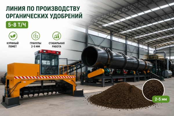Органических-удобрений-из-куриного-помета-5-8-т-ч